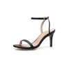 Sexy Black Summer Street Wear Womens Sandals 2020 Ankle Strap 9 cm Stiletto Heels Open / Peep Toe Sandals