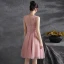 Chic / Beautiful Blushing Pink Sequins Cocktail Dresses Party Dresses 2021 A-Line / Princess Scoop Neck Sleeveless Sash Knee-Length Cocktail Party Formal Dresses