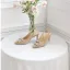 Chic / Beautiful Yellow Bridesmaid Slingbacks Womens Sandals 2020 Suede Rhinestone 10 cm Stiletto Heels Pointed Toe Sandals