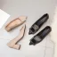 Modest / Simple Black Office OL Pumps 2020 6 cm Thick Heels Pointed Toe Pumps