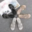 Bohemen Zilveren Zomer Straatkleding Rhinestone Pantoffel & Slippers 2020 Peep Toe Platte Damesschoenen