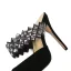 Fashion Summer Black Casual Suede Womens Sandals 2020 Leather Rhinestone 10 cm Stiletto Heels Pointed Toe Sandals