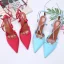 Chic / Beautiful Red Street Wear Womens Sandals 2020 Amazing / Unique Stiletto Heels 10 cm Ankle Strap Pointed Toe Sandals