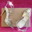 Sexy Argenté Été Club de carnaval Sandales Femme 2020 Bride Cheville 10 cm Talons Aiguilles Peep Toes / Bout Ouvert Sandales