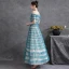 Chic / Beautiful Jade Green Glitter Ruffle Prom Dresses 2021 A-Line / Princess Off-The-Shoulder Short Sleeve Backless Floor-Length / Long Formal Dresses