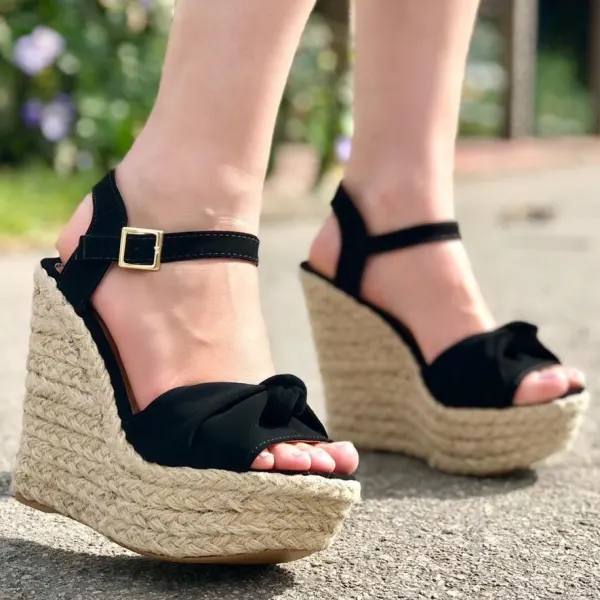Affordable Clover Green Street Wear Braid Womens Sandals 2020 11 cm Wedges Open / Peep Toe Sandals
