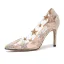 Glitzernden Rosa Brautschuhe 2020 Star Pailletten Strass 9 cm Stilettos Spitzschuh Hochzeit Pumps