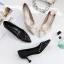 Enkel Svart Kontor OL Pumps 2020 Lær Klinke Stiletthæler 6 cm Spisse Pumps