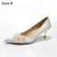 Elegant Ivory Wedding Shoes 2020 Leather Pearl Flower 5 cm Stiletto Heels Pointed Toe Wedding Pumps