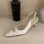 Chic / Belle Noire Slingbacks Vêtement de rue Cuir Sandales Femme 2020 5 cm Talons Aiguilles À Bout Pointu Sandales