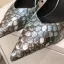 Mode Abend Fischschuppen Pumps 2020 Leder 8 cm Stilettos Spitzschuh Pumps