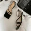 Simple Été Ivoire Vêtement de rue Sandales Femme 2020 Cuir Bride Cheville 5 cm Talons Aiguilles Peep Toes / Bout Ouvert Sandales