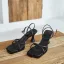 Schlicht Sommer Freizeit Beige Sandalen Damen 2020 Leder Knöchelriemen 7 cm Stilettos Peeptoes Sandaletten
