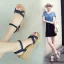 Fashion Summer Beige Street Wear Womens Sandals 2020 6 cm Wedges Platform Open / Peep Toe Sandals