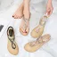 Fine Sølv Strand Flate Sandaler Dame 2020 Rhinestone Peep Toe Sandaler