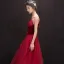 Lovely Burgundy Homecoming Graduation Dresses 2018 A-Line / Princess Suede Bow Spaghetti Straps Backless Sleeveless Tea-length Formal Dresses