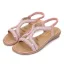Snygga / Fina Svarta Casual Platt Sandaler Dam 2020 Rhinestone Peep Toe Sandaler