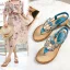Charming Summer White Beach Flat Womens Shoes 2020 Rhinestone Pearl Butterfly Open / Peep Toe Sandals