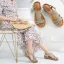 Enkel Casual Sølv Sandaler Dame 2020 4 cm Lav Hæl Peep Toe Sandaler