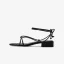 Sexy Schlicht Schwarz Strassenmode Sandalen Damen 2020 Knöchelriemen Low Heel Thick Heels Peeptoes Sandaletten