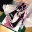 Charmant Pink Abend Sandalen Damen 2020 Leder Strass Knöchelriemen 10 cm Stilettos Peeptoes High Heels