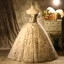 Elegant Prom Dresses 2021 Ball Gown Off-The-Shoulder Bow Beading Lace Flower Sleeveless Backless Floor-Length / Long Prom Formal Dresses