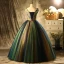 Vintage / Retro Multi-Colors Prom Dresses 2021 Ball Gown V-Neck Appliques Rhinestone Sash Sleeveless Backless Floor-Length / Long Formal Dresses