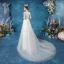 Élégant Ivoire Robe De Mariée 2020 Princesse V-Cou En Dentelle Fleur Sans Manches Dos Nu Train De Balayage