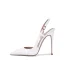 Chic / Beautiful Ivory Street Wear Slingbacks Womens Sandals 2020 10 cm Stiletto Heels Pointed Toe Sandals