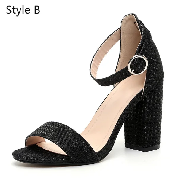 Modest / Simple Street Wear Snakeskin Print Womens Sandals 2020 Ankle Strap 10 cm Thick Heels Open / Peep Toe Sandals