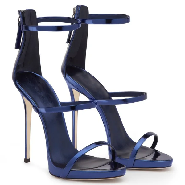 Sexy Noire Cocktail Sandales Femme 2020 Bride Cheville 12 cm Talons Aiguilles Peep Toes / Bout Ouvert Sandales