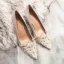 Chic / Belle Ivoire Perle Faux Diamant Chaussure De Mariée 2021 7 cm Talons Aiguilles À Bout Pointu Mariage Escarpins Talons Hauts