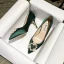 Modern / Fashion Dark Green Satin Pearl Rhinestone Pumps 2021 7 cm Stiletto Heels Pointed Toe Prom Pumps High Heels