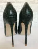 Modest / Simple Dark Green Street Wear Pumps 2020 Snakeskin Print 12 cm Stiletto Heels Pointed Toe Pumps