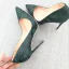 Chic / Beautiful Ink Blue Street Wear Snakeskin Print Pumps 2020 12 cm Stiletto Heels Pointed Toe Pumps