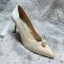 Elegante Weiß Perle Brautschuhe 2020 Leder 10 cm Stilettos Spitzschuh Hochzeit Pumps