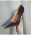 Fine Rød Lær Gateklær Pumps 2020 Suede 10 cm Stiletthæler Spisse Pumps