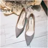 Modest / Simple Chic / Beautiful Nude Office OL Pumps 2020 Leather 10 cm Stiletto Heels Pointed Toe Pumps