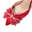 Fashion Beige Evening Party Womens Sandals 2020 Leather Rhinestone Bow Ankle Strap 9 cm Stiletto Heels Pointed Toe Sandals