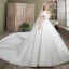 Luxury / Gorgeous Red Wedding Dresses 2020 Ball Gown Satin Off-The-Shoulder Sleeveless Backless Royal Train Wedding