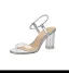 Schlicht Sexy Schwarz Strassenmode Sandalen Damen 2020 Knöchelriemen 9 cm Thick Heels Peeptoes Sandaletten