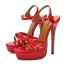 Sexy White Street Wear Womens Sandals 2020 Ankle Strap 16 cm Stiletto Heels Open / Peep Toe Sandals