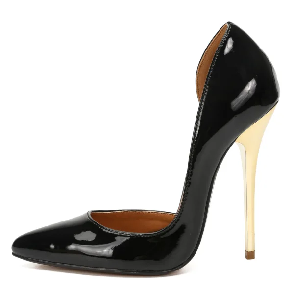 Chic / Beautiful Black Evening Party Womens Shoes 2020 Patent Leather 13 cm Stiletto Heels Pointed Toe Heels