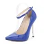 Mode Argenté Soirée Escarpins 2020 Cuir Verni Bride Cheville 13 cm Talons Aiguilles Peep Toes / Bout Ouvert Escarpins