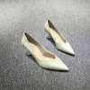 Modest / Simple Sage Green Casual Pumps 2020 6 cm Stiletto Heels Pointed Toe Pumps