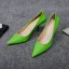 Modest / Simple Lime Green Office OL Pumps 2020 7 cm Stiletto Heels Pointed Toe Pumps