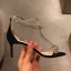 Sexy Noire Cocktail Sandales Femme 2020 Faux Diamant Bride Cheville 8 cm Talons Aiguilles Peep Toes / Bout Ouvert Escarpins