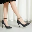 Scintillantes Noire Soirée Paillettes Escarpins 2020 Bride Cheville 12 cm Talons Aiguilles À Bout Pointu Escarpins