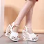 Unique Noire Club de carnaval Sandales Femme 2020 Bride Cheville 15 cm Compensées Peep Toes / Bout Ouvert Sandales