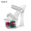 Transparent Amazing / Unique White Rave Club Womens Sandals 2020 Pearl Rhinestone 17 cm Thick Heels Open / Peep Toe Sandals